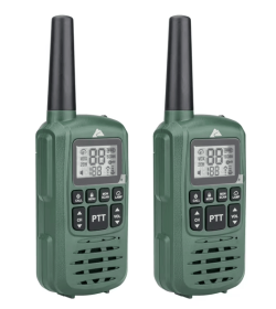 Ozark Trail Two Way Walkie Talkie, IPX4, 22 Channel, Green, 2 Pack Ozark Trail Two Way Walkie Talkie, IPX4, 22 Channel, Green, 2 Pack